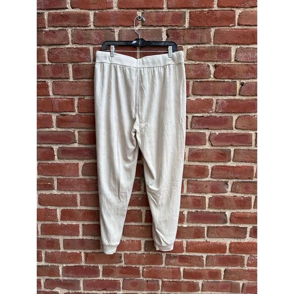 Eileen Fisher $168 Cozy Velour Knit Jogger Pants Luxury chalk Medium - Picture 8 of 10